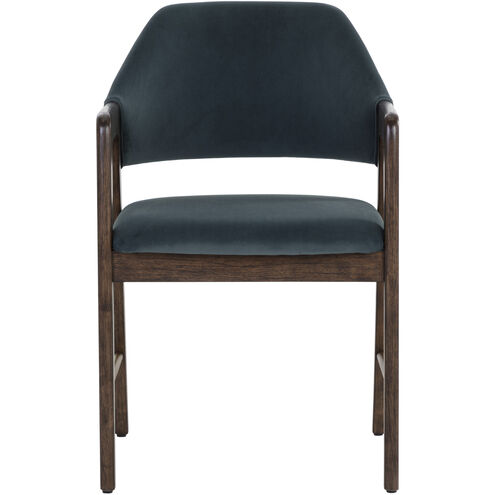 Milton Smoke Acacia / Meg Dusty Teal Dining Armchair